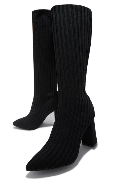 Shanelle Block Heel Boots - Black
