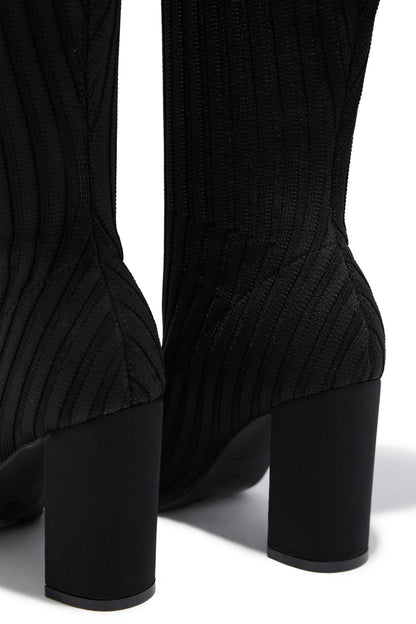 Shanelle Block Heel Boots - Black
