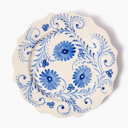 Blue Flowers Dinner & Starter Plates (Set of 8)