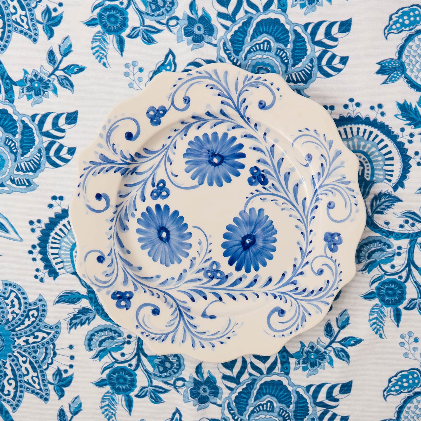 Blue Flowers Starter Plate
