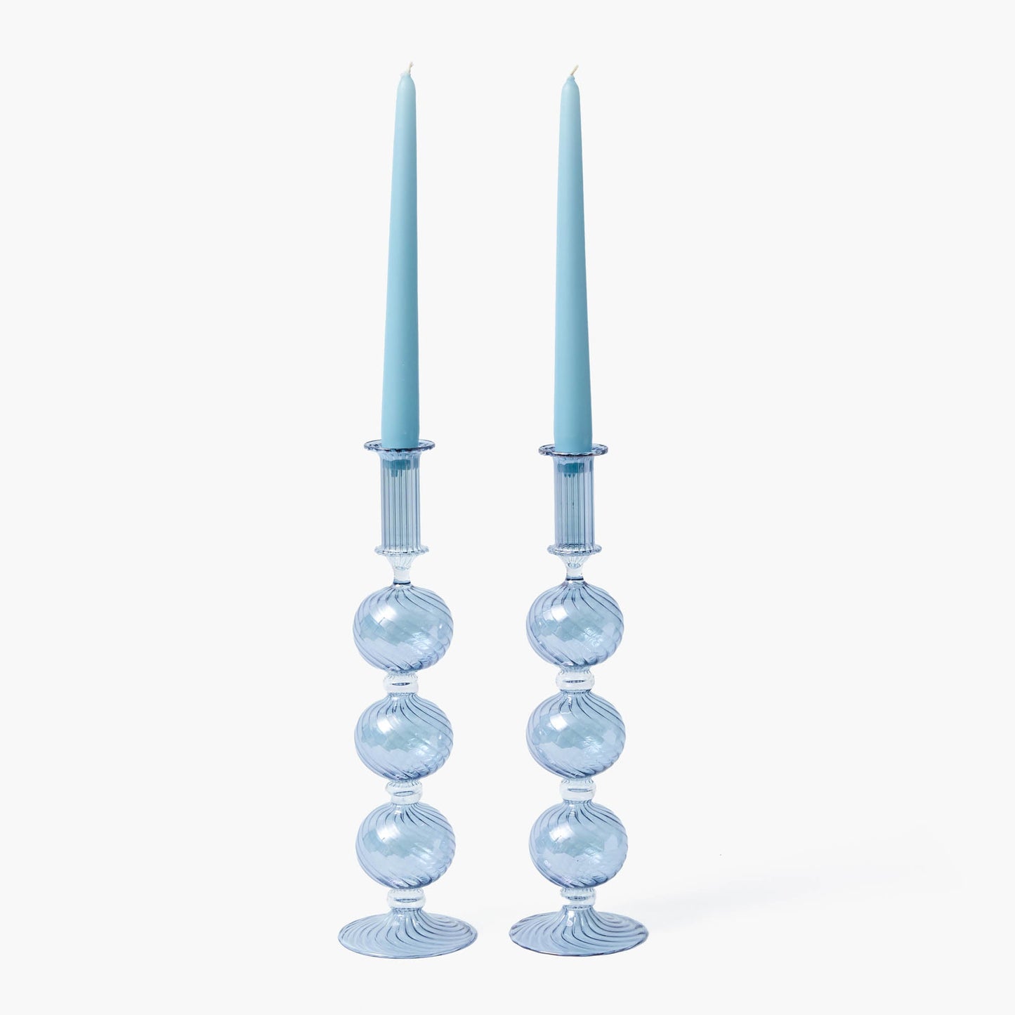 Azure Camille Candle Holders (Pair)