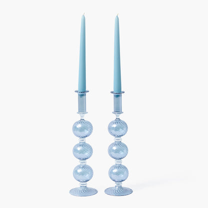 Azure Camille Candle Holders (Pair)