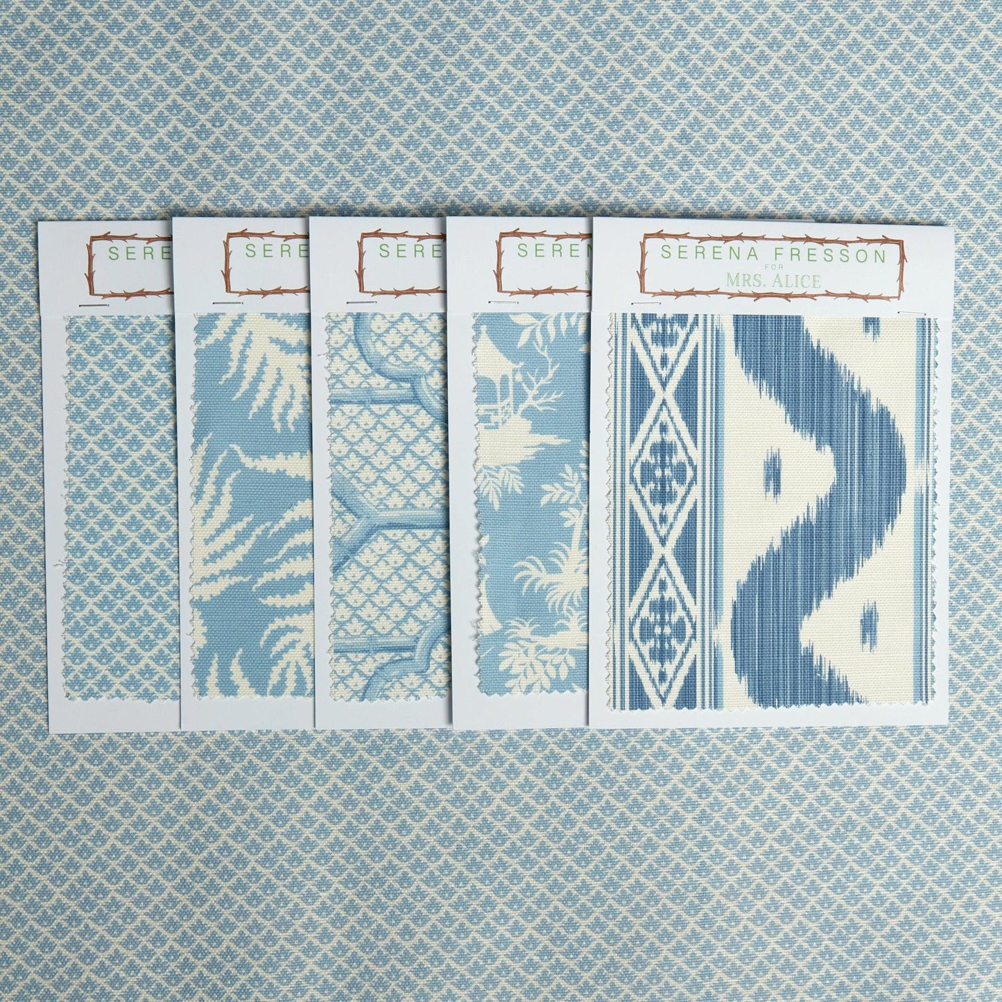 Blue Lotus Flower Fabric