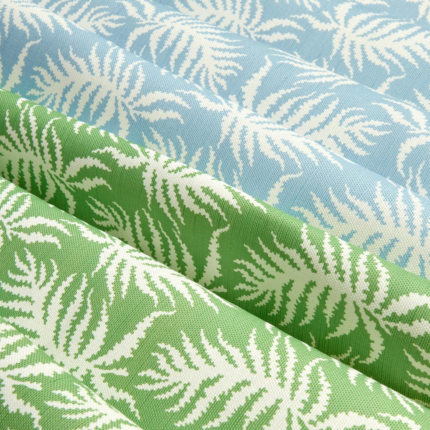 Blue Trailing Ferns Fabric