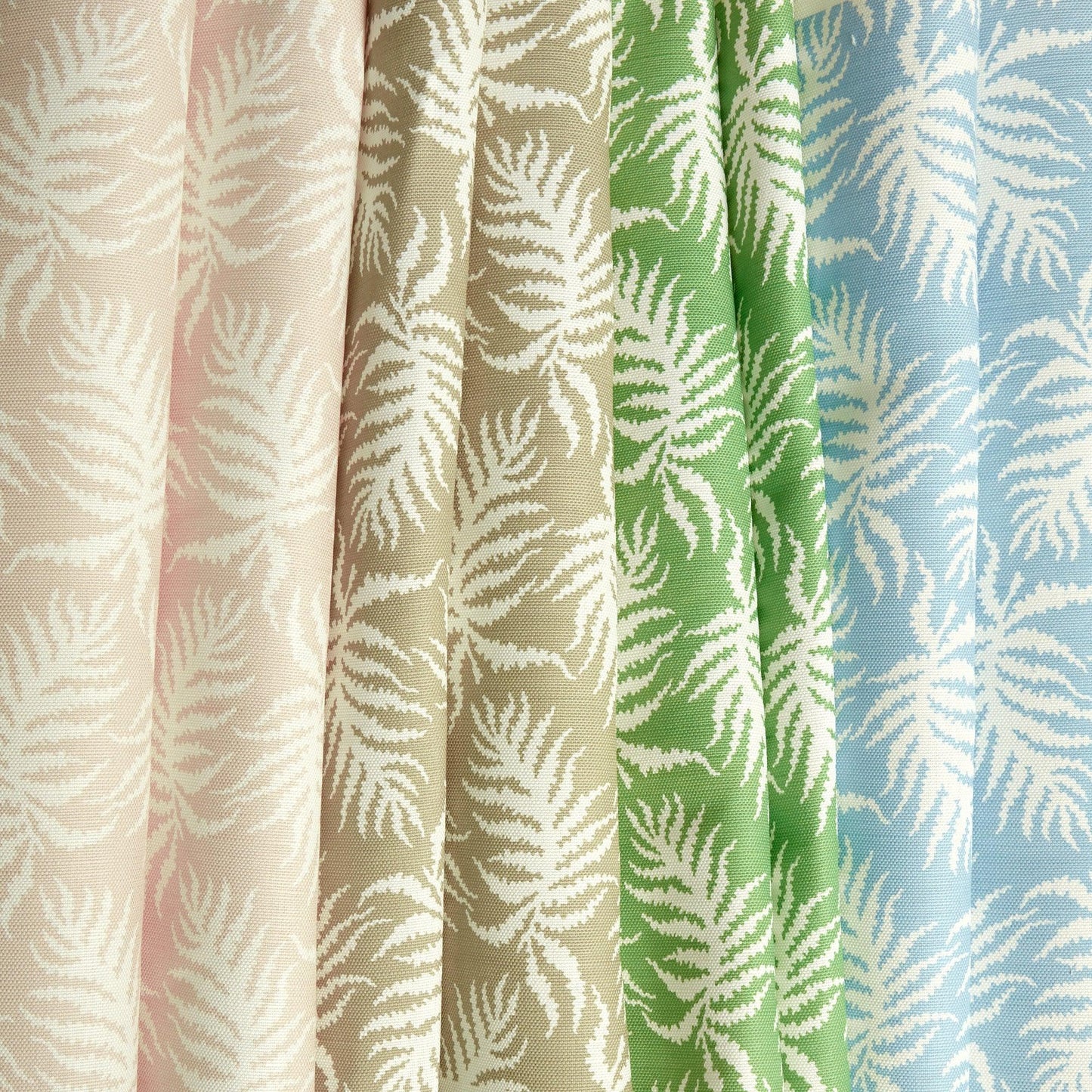 Blue Trailing Ferns Fabric