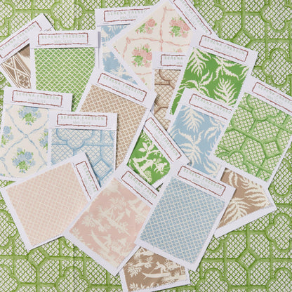 Blue Trailing Ferns Fabric