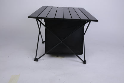 Roll-Up Aluminum Camping Table with Storage Basket & Carry Bag – M & L Sizes