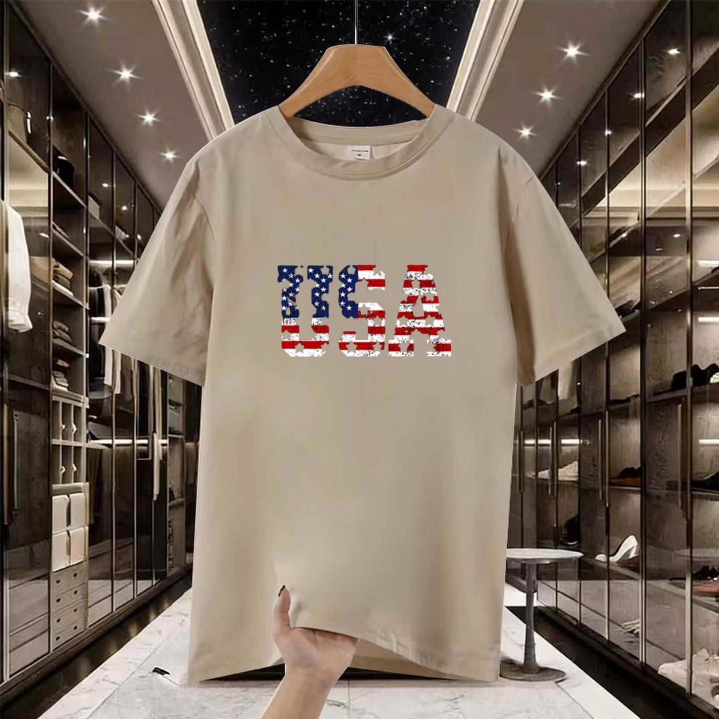 Unisex Letter-Print Loose Fit Short-Sleeve T-Shirt