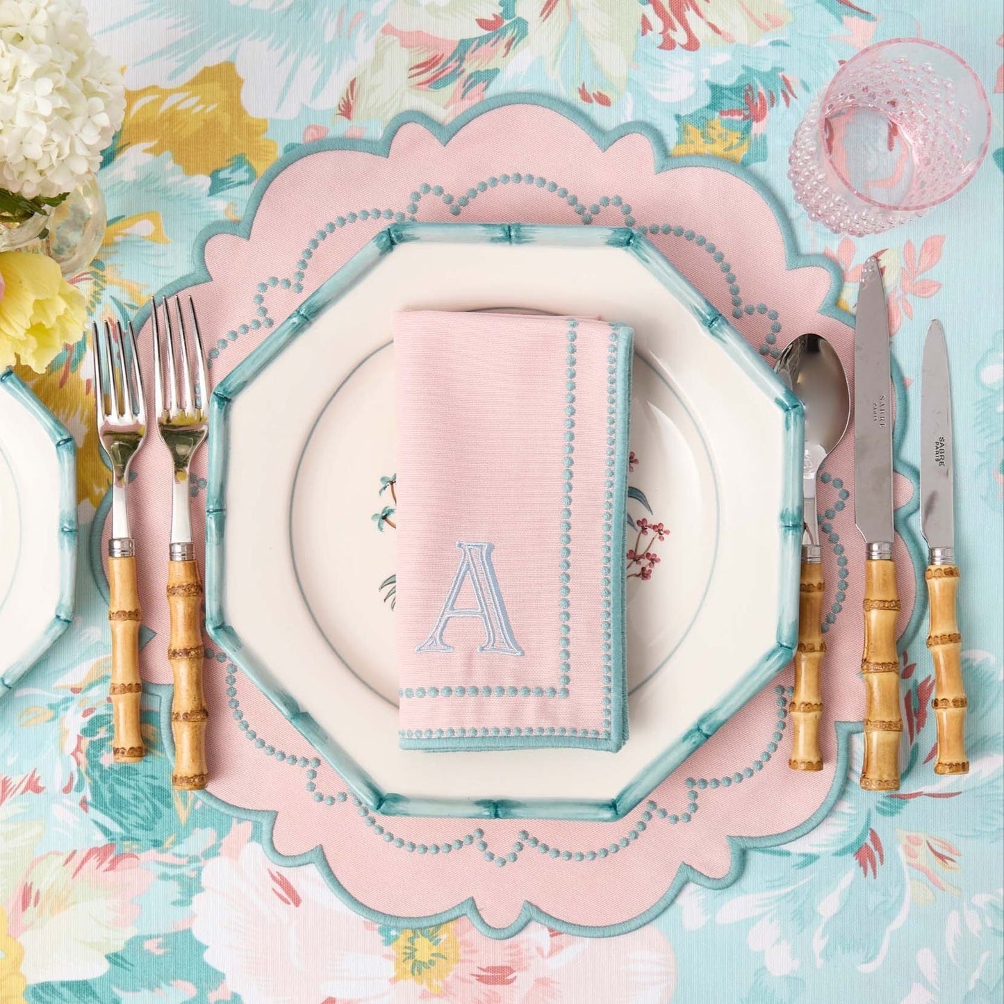 Patricia Blue Bamboo Starter Plates (Set of 4)