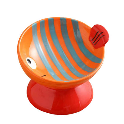 Cat Bowl Ceramic Protection Cervical Vertebra Against Overturning