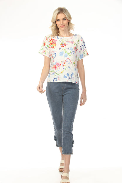 Charlie B Utopia Floral Printed Dolman Sleeve Top C4487P-032B