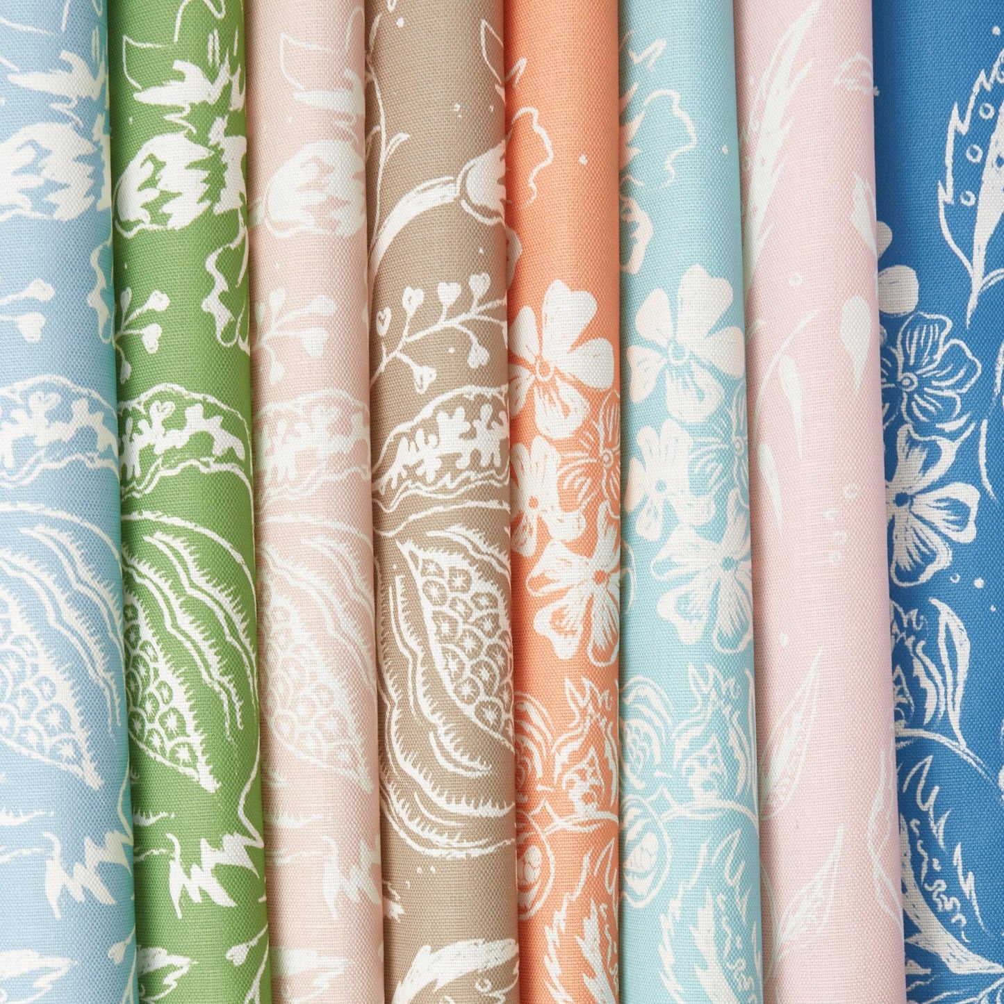 Soft Coral Chelsea Square Fabric