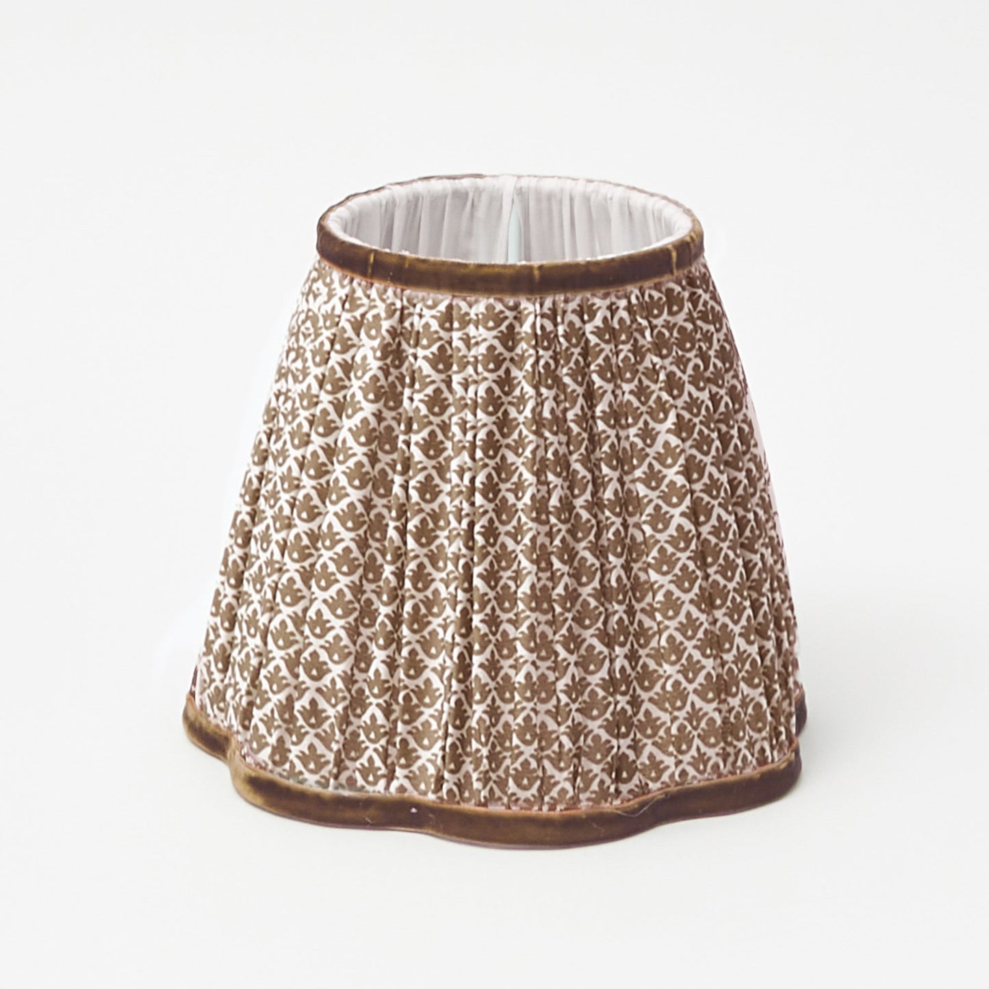 Square Rechargeable Lamp with Chocolate Lotus Shade (18cm)