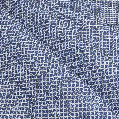 Cobalt Blue Lotus Flower Fabric