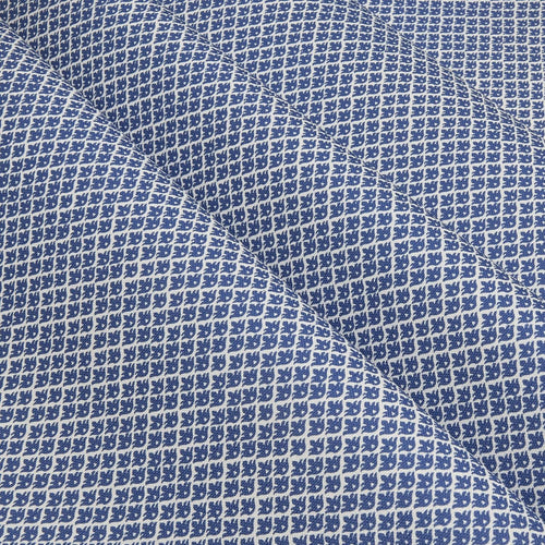 Cobalt Blue Lotus Flower Fabric