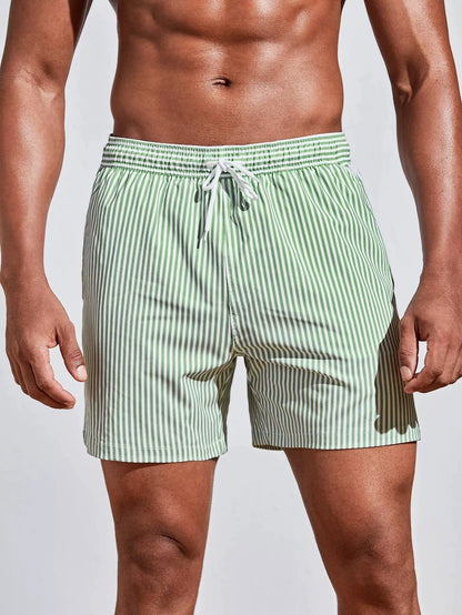 Men's 3D Striped Print Shorts – Casual Summer Sports Shorts