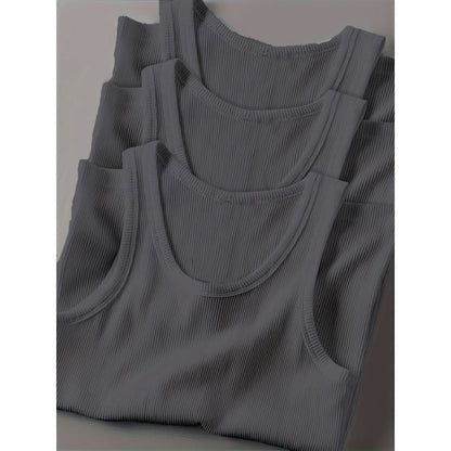 Men's Slim Fit Cotton Tank Top 3-Pack