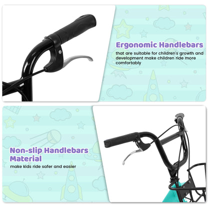 20" Kids Bike for Boys & Girls | Coaster Brake & V-Brake, Chain Guard & Rear Rack