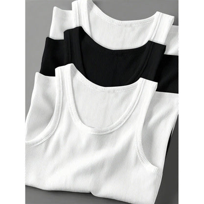 Men's Slim Fit Cotton Tank Top 3-Pack