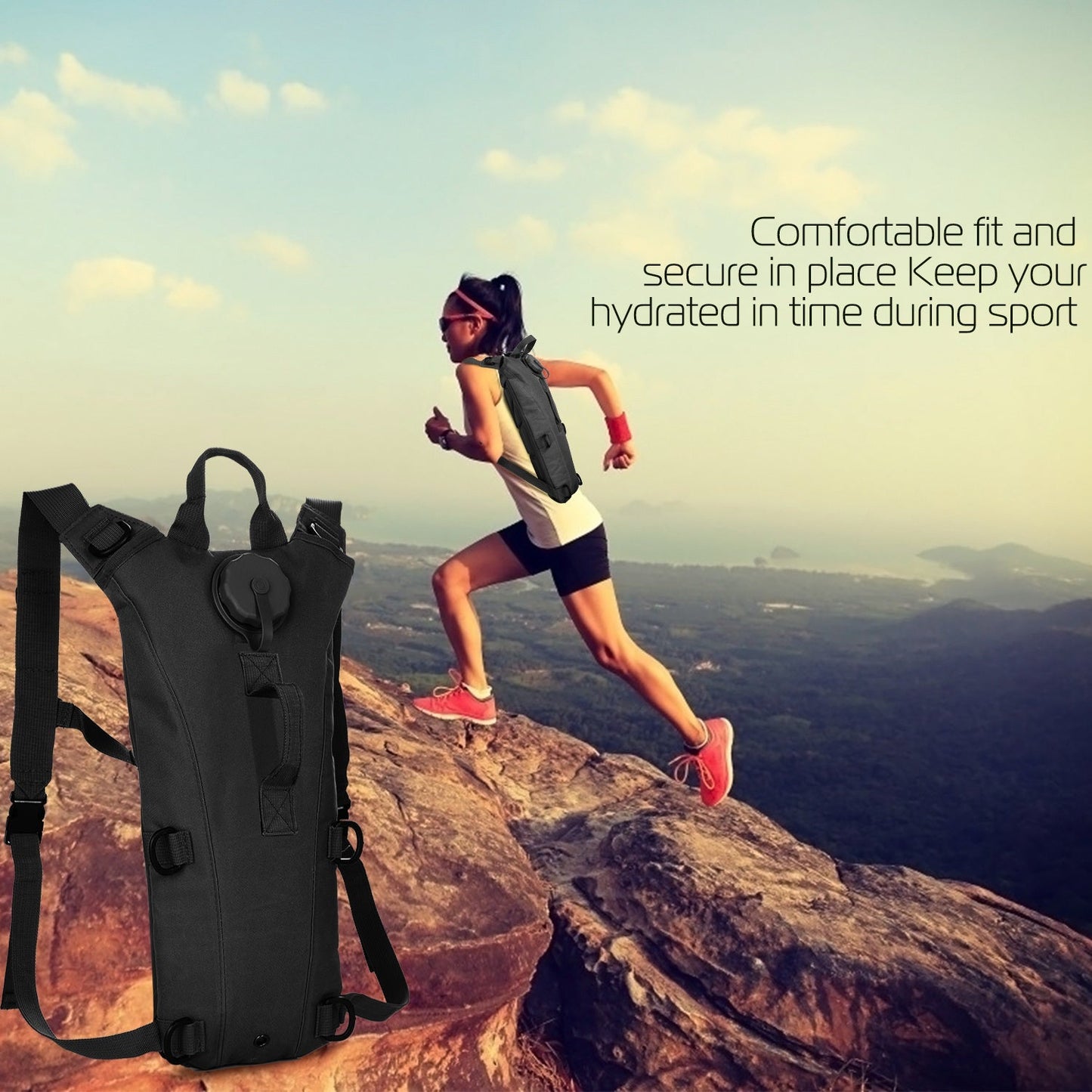 3L Tactical Hydration Pack with Water Bladder – Hiking, Cycling & Climbing