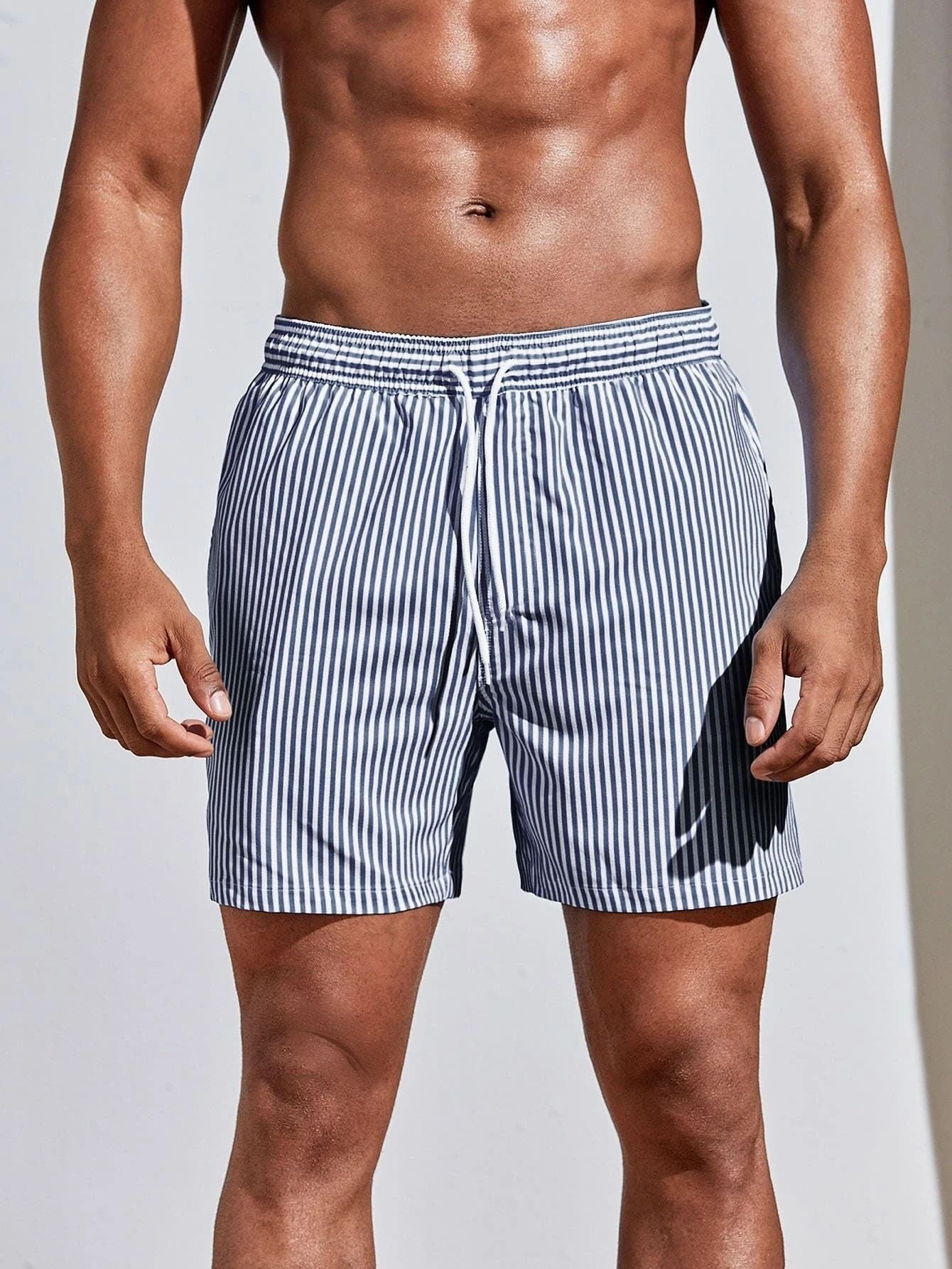 Men's 3D Striped Print Shorts – Casual Summer Sports Shorts