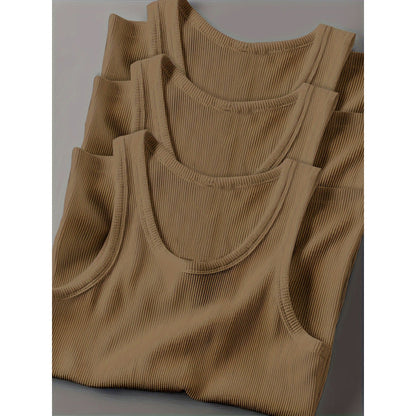 Men's Slim Fit Cotton Tank Top 3-Pack