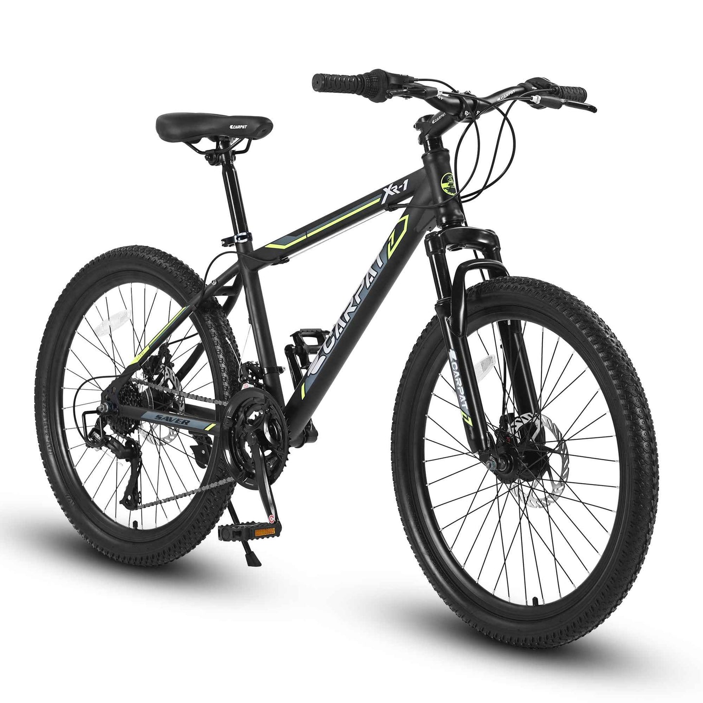 24" Youth Mountain Bike | Shimano 21-Speed, Dual Disc Brakes & Front Suspension