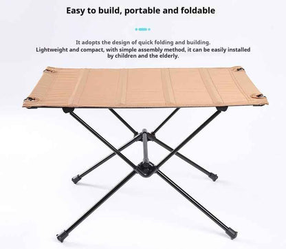 Portable Aluminum Alloy Folding Camp Table – Lightweight with Net Pocket Storage