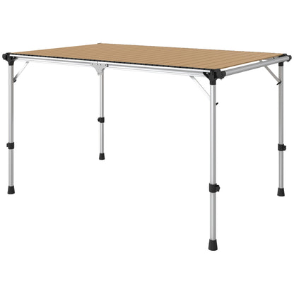 Folding Camping Table with Adjustable Height – Aluminum, Portable