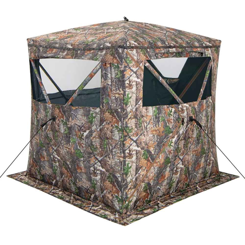 2-3 Person Pop-Up Hunting Blind – 270° View, Blackout Cloth, Storage Pocket