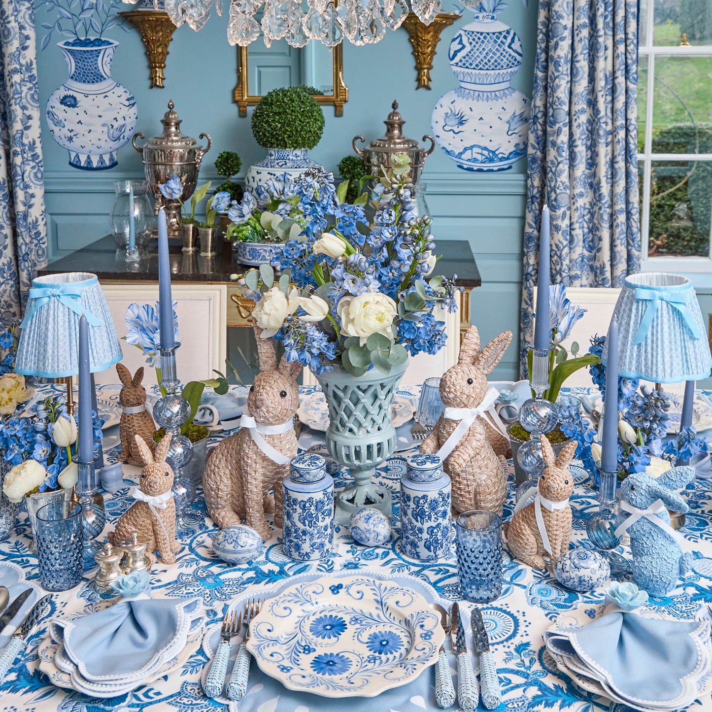Blue Flowers Starter Plate