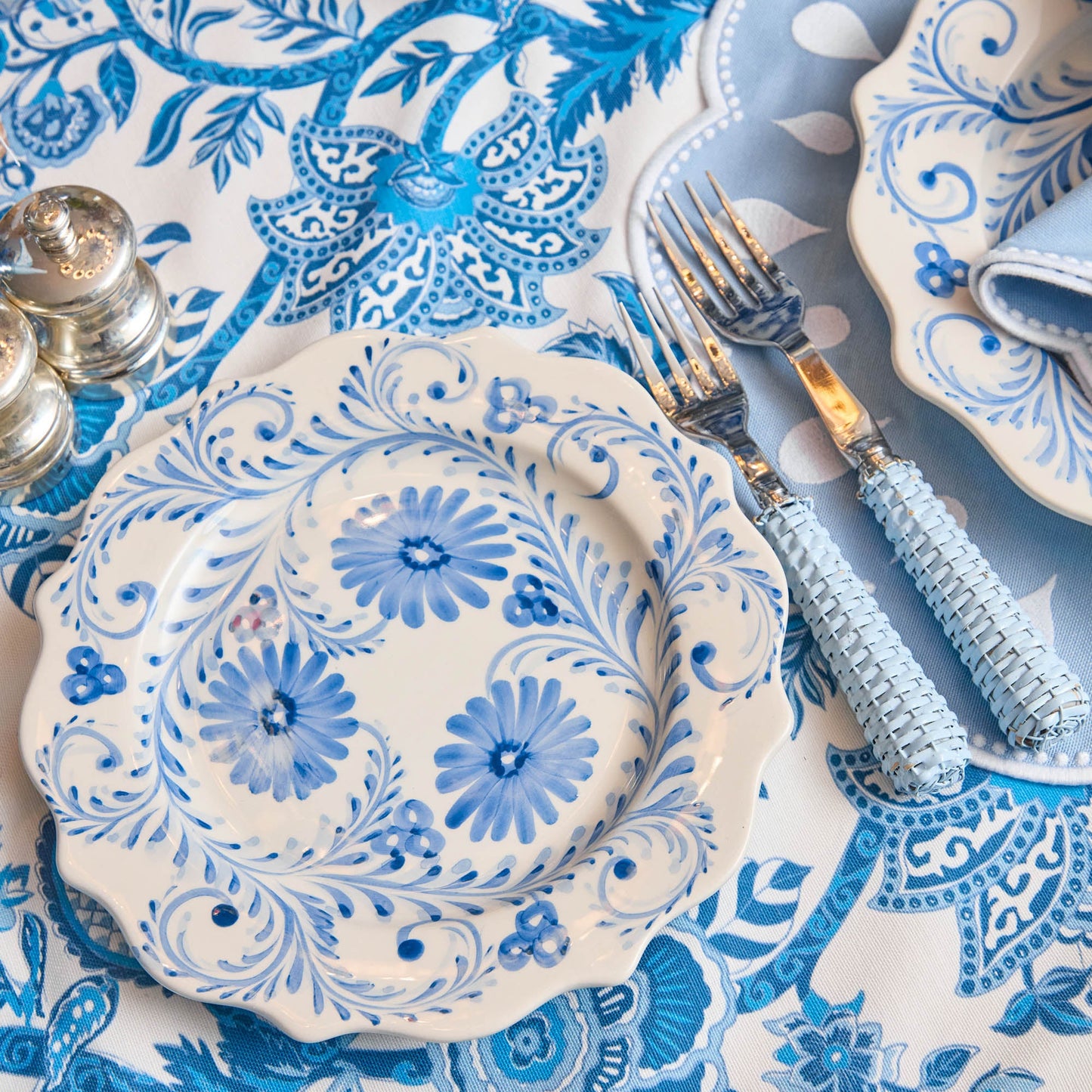 Blue Flowers Starter Plate