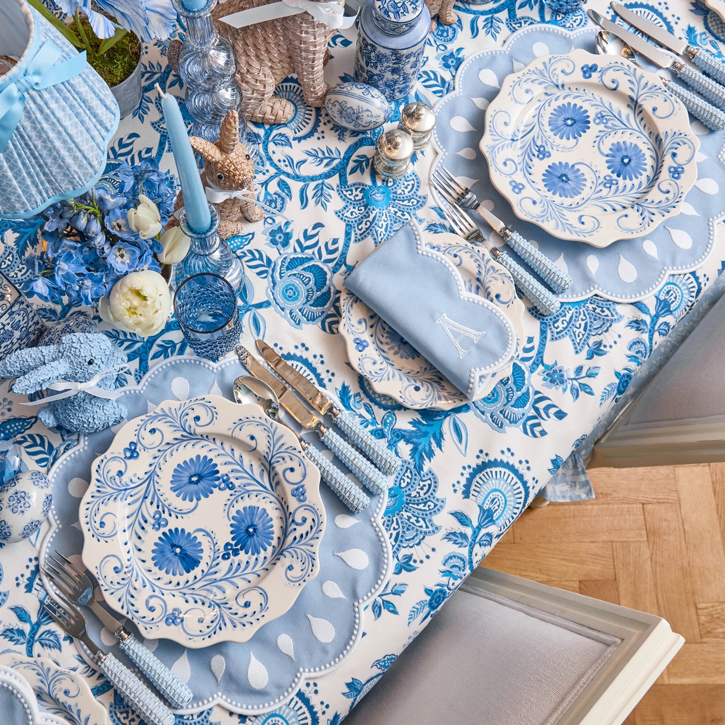 Blue Flowers Starter Plate