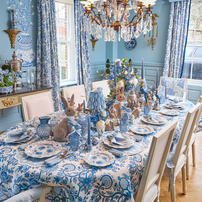 Blue Flowers Dinner & Starter Plates (Set of 8)