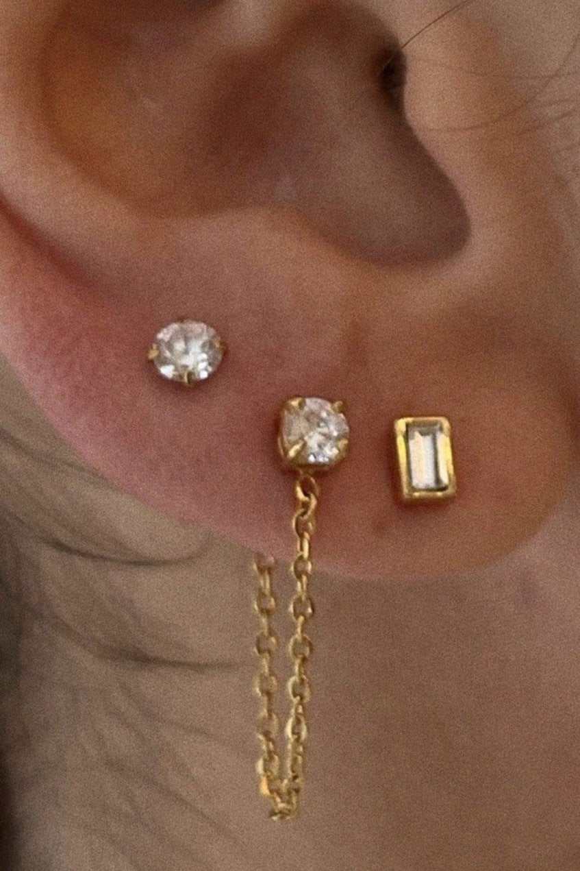 18k Sloane Chain Stud EARRING