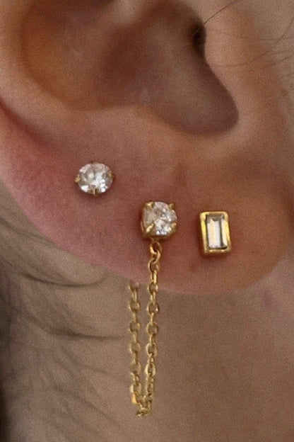18k Sloane Chain Stud EARRING