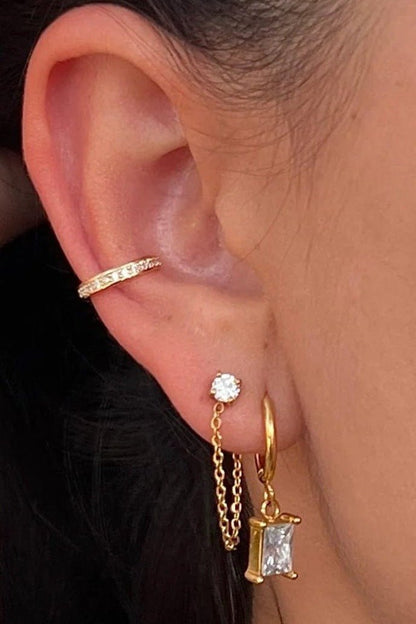 18k Sloane Chain Stud EARRING