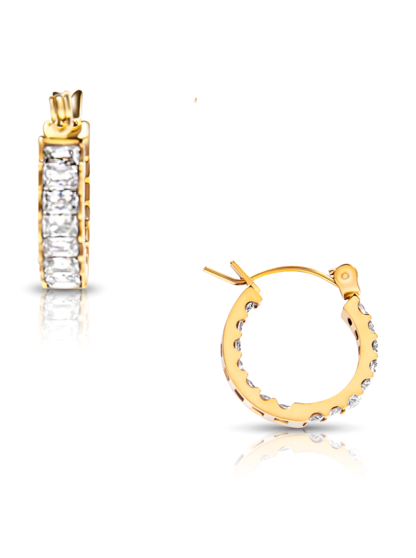 18K Lyndsay Huggie Hoop Earring