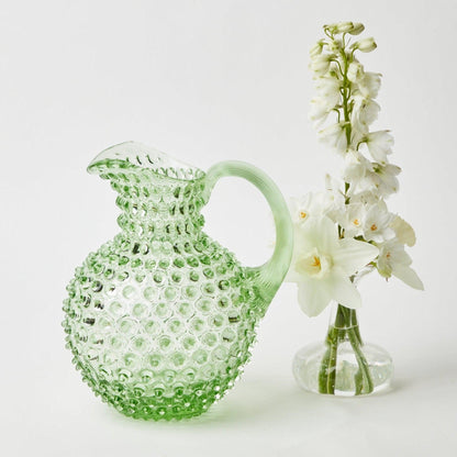 Emerald Hobnail Jug