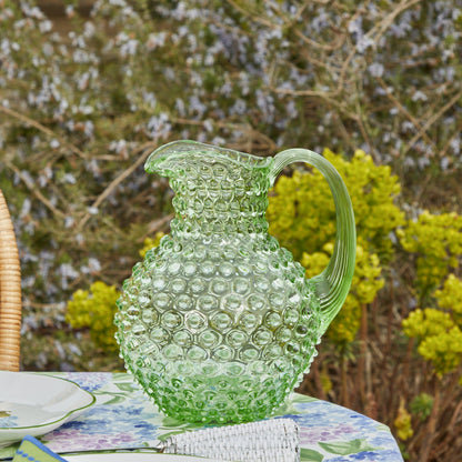 Emerald Hobnail Jug
