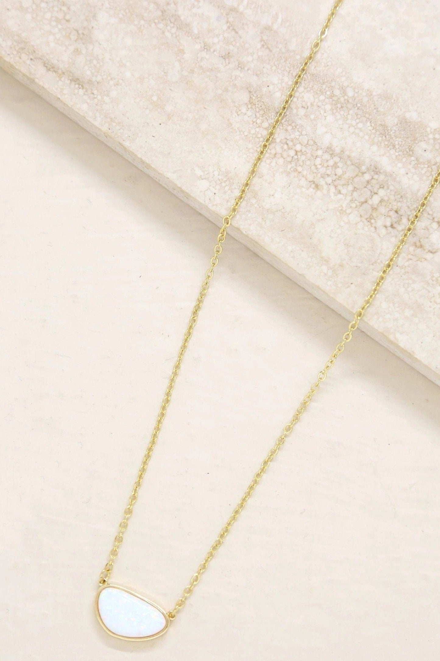 18k Elena Opal Pendant Necklace