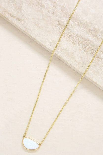 18k Elena Opal Pendant Necklace