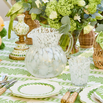 Dappled White Glasses & Jug Set