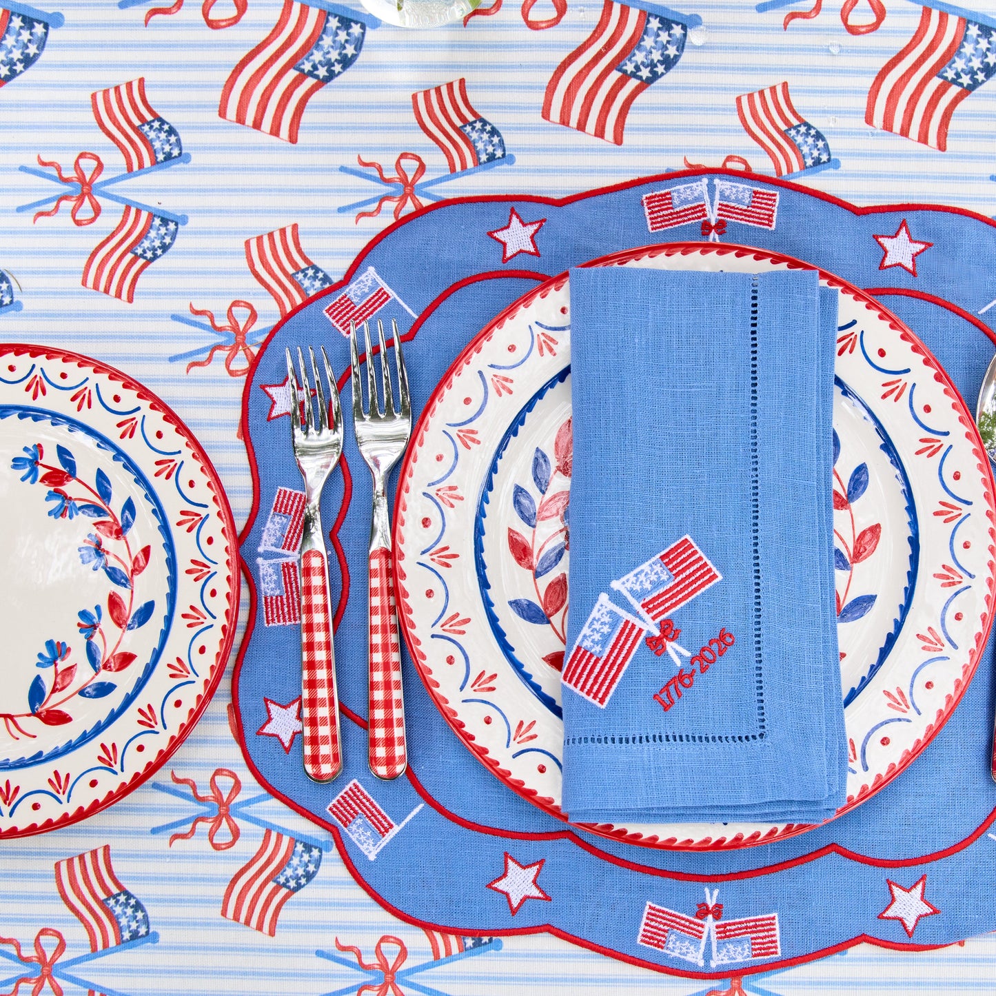 Blue & Red Josephine Starter Plate
