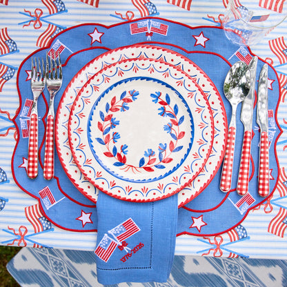 Blue & Red Josephine Starter Plate