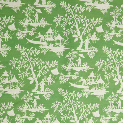 Green Pagoda Garden Fabric