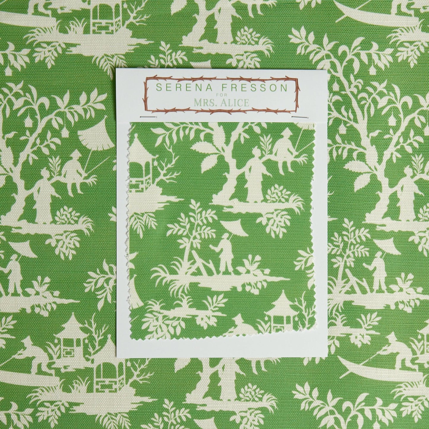Green Pagoda Garden Fabric