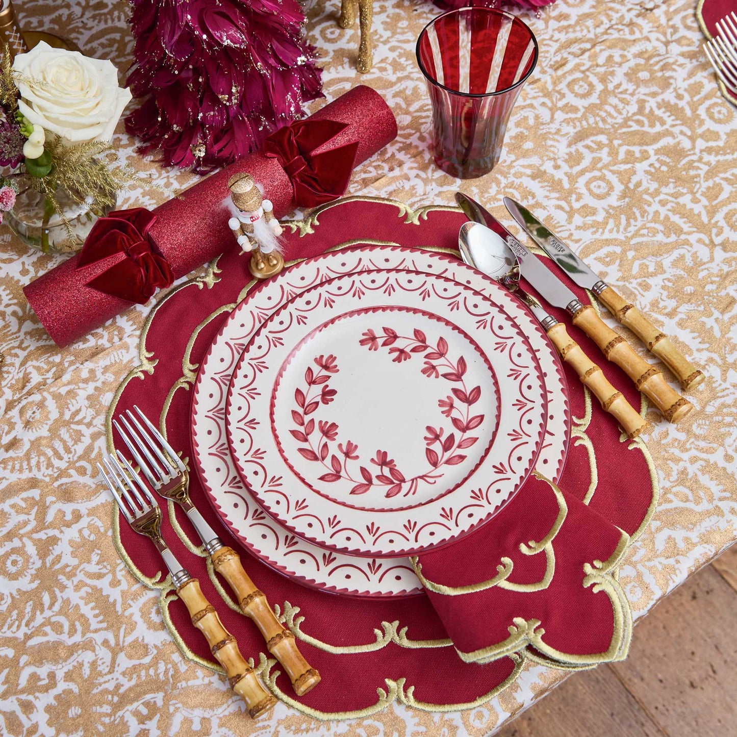 Burgundy Josephine Dinner Plates (Set of 4)