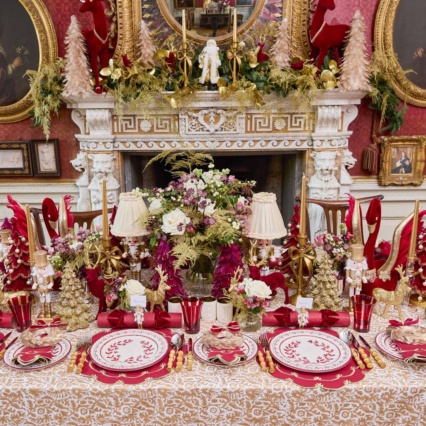 Burgundy Josephine Starter Plates (Set of 4)