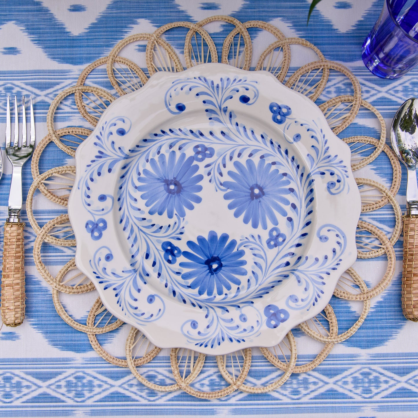 Blue Flowers Starter Plate